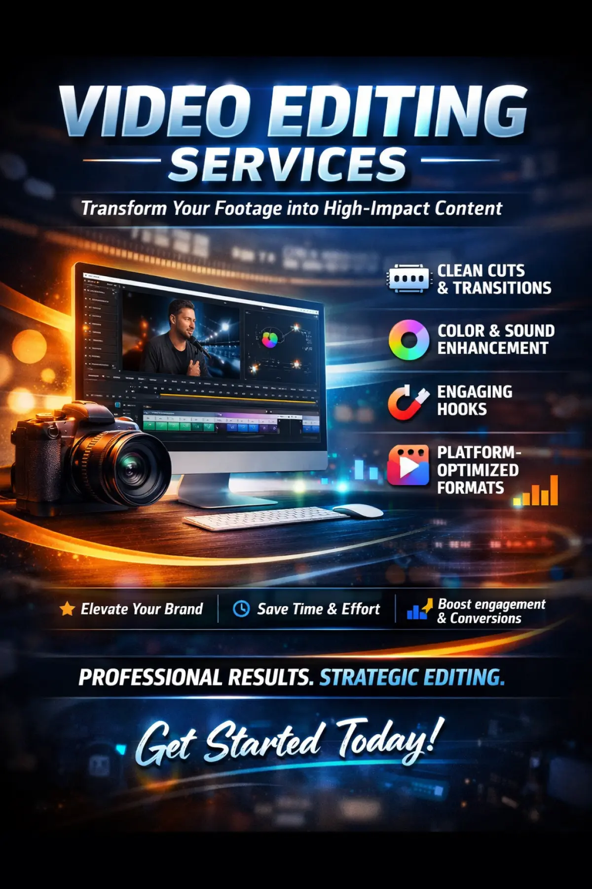 Professional Video Editing (Reel/ YouTube Short)