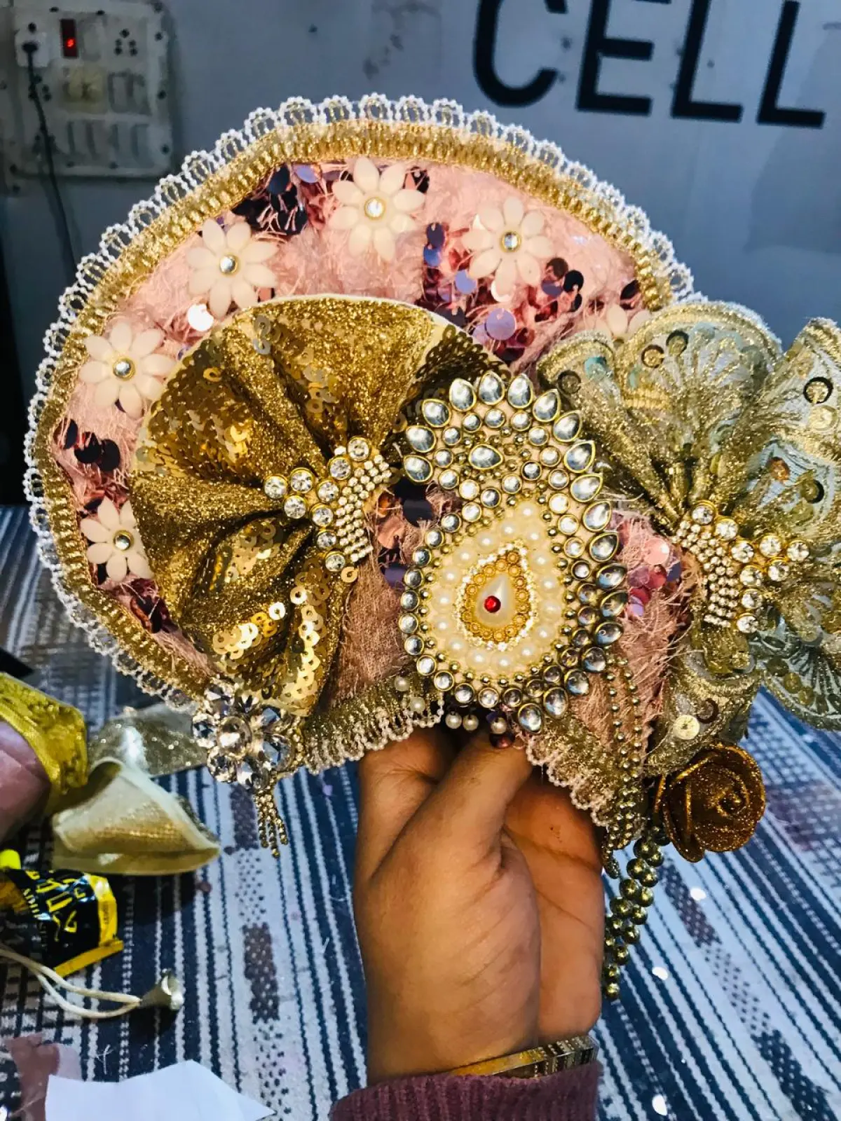 “Luxury Handmade Crown – 20 No. Kanha Ji”  “Designer Heavy Pagdi